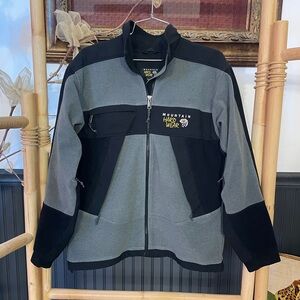Mountain Hardwear Gore Windstopper Black & Gray Fleece Jacket‎ - Sz S 🧡🎀